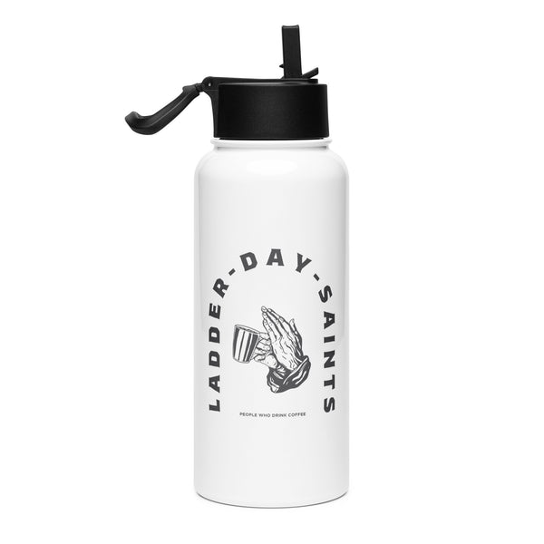 Ladder Day Saints Stainless steel water bottle with a straw lid