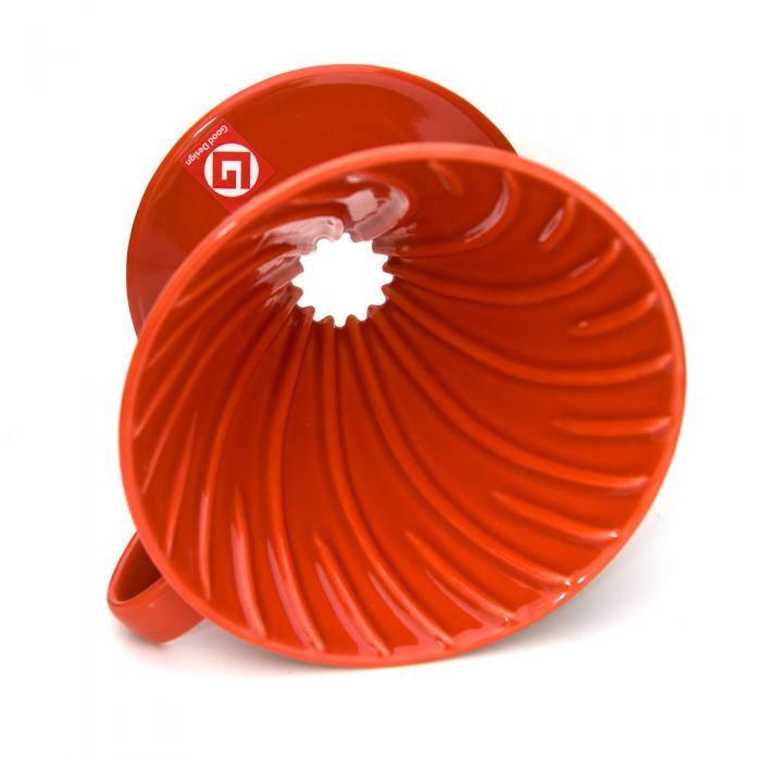 HARIO V60-02 Ceramic Coffee Dripper (Red)